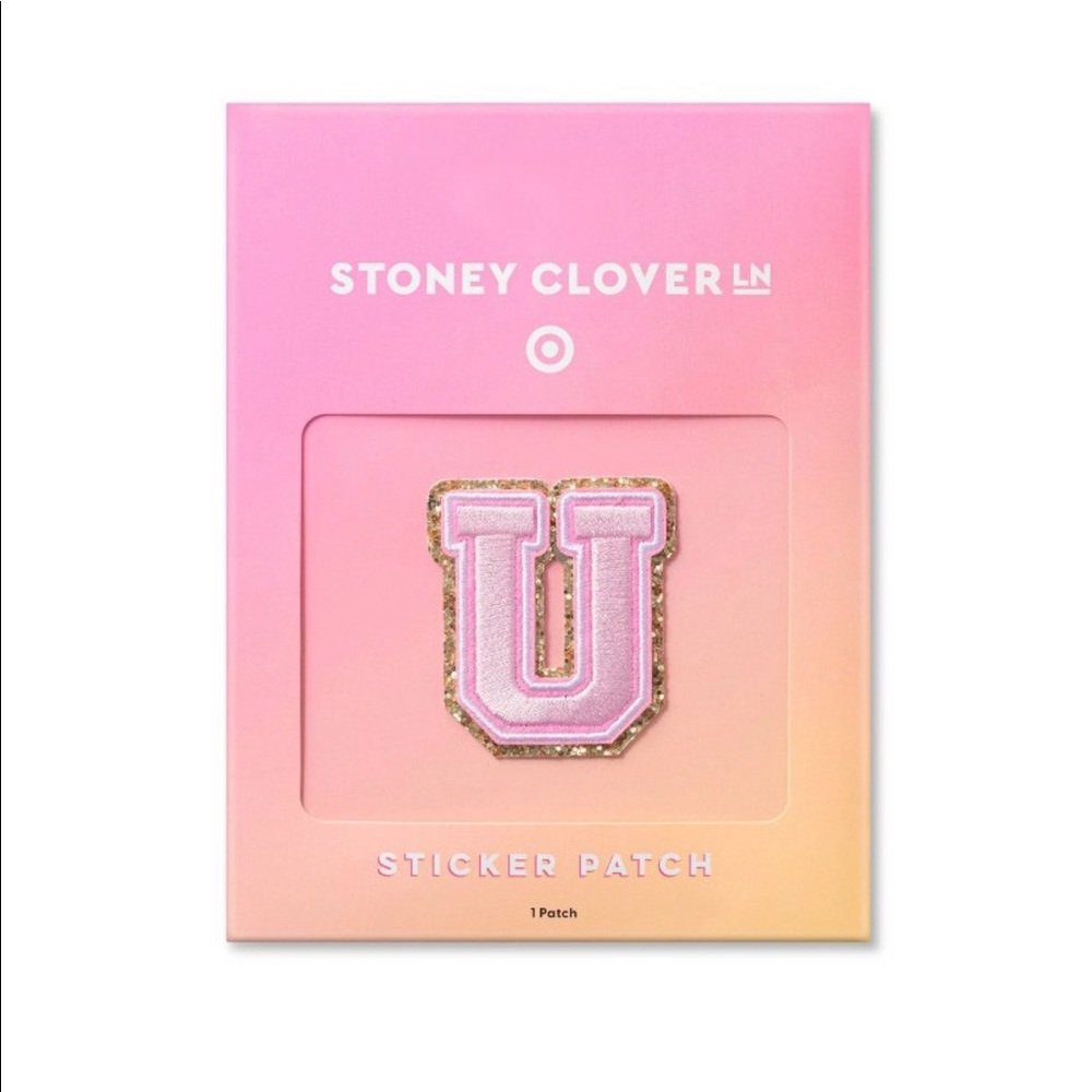 Stoney Clover Lane x Target U Patch Pink Glitter NWT HTF